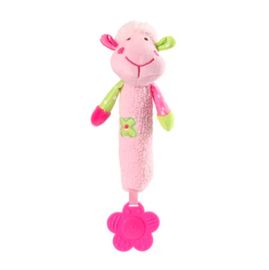 BABYONO - Jucărie care scârțâie cu muștiuc SWEET LAMBIE roz