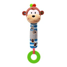 BABYONO - Jucărie de pluș care scârțâie, cu teether maimuță George