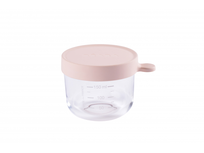 BEABA - Ceașcă pentru alimente din sticlă150ml roz
