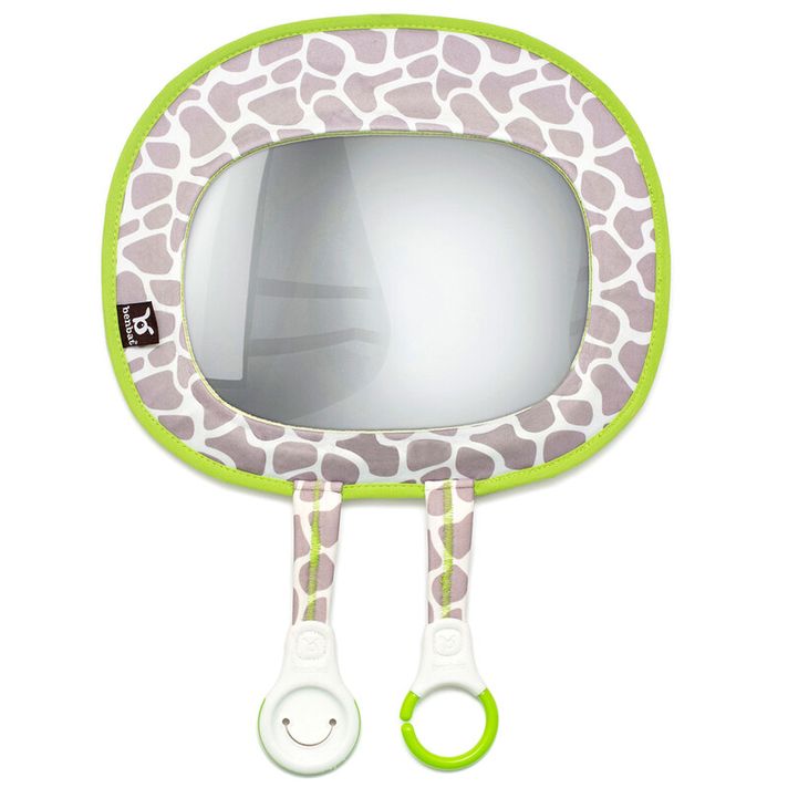 BENBAT - Oglindă auto pentru copii cu suporturi practice pentru jucării, girafă 0m+