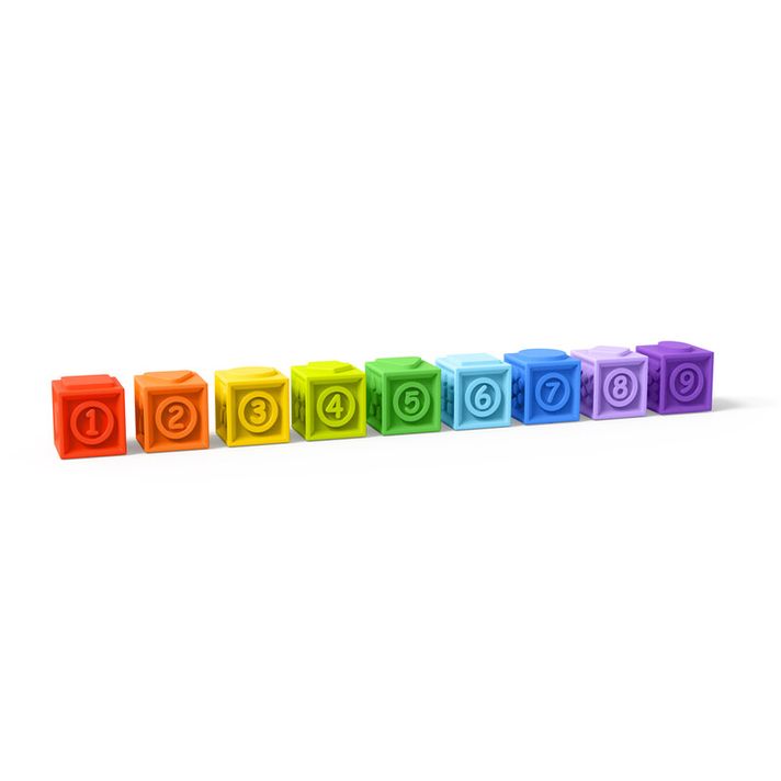 BRIGHT STARTS - Set de cuburi de jucărie cu 9 cuburi KaleidoCubes, 3m+