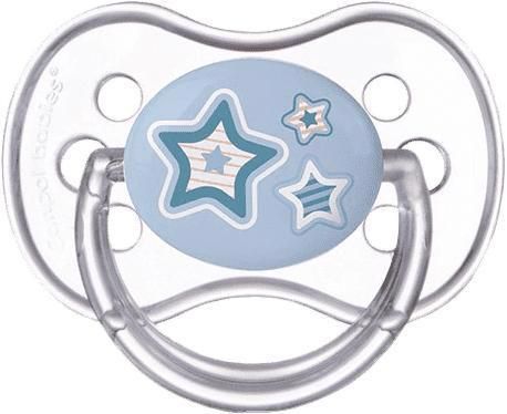 CANPOL BABIES - Suzetă silicon cireșe 18 m + nou-născut - albastru
