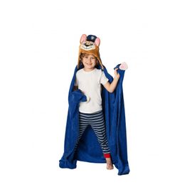 CARBOTEX - Pătură supersoft pentru copii cu glugă 3D PAW PATROL Chase, 110/140cm , PAW213045