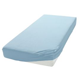 CARBOTEX - Lenjerie de pat / cearșaf, Jersey Albastru deschis, 180/200cm,MMI04