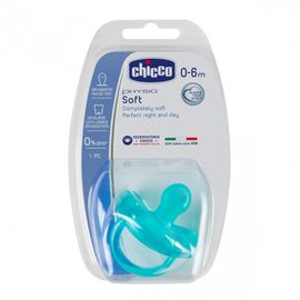 CHICCO - Suzeta din cauciuc Physio Soft Blue 0-6m