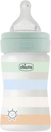 CHICCO - Biberon pentru sugari Well-being silicon 150ml băiat