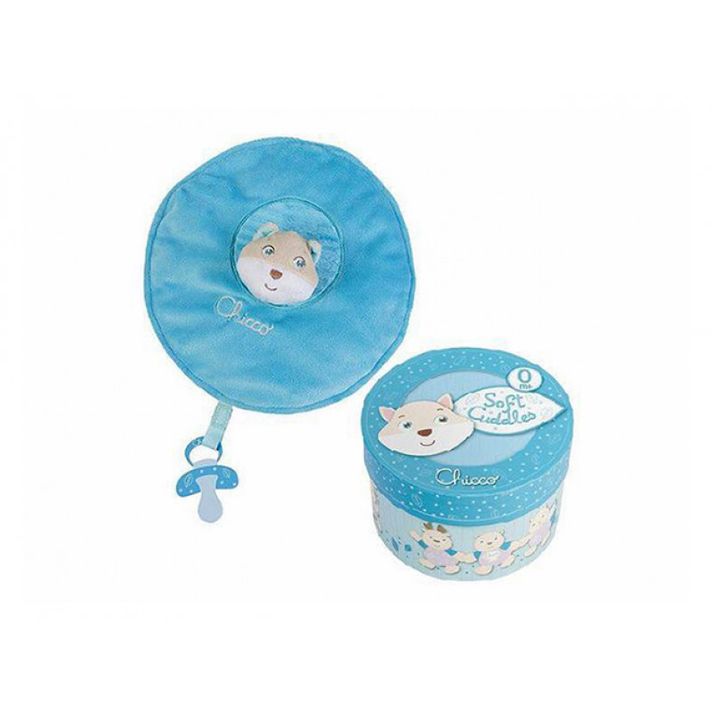CHICCO - Jucărie pătură de pluș în cutie de cadou - albastru