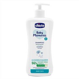 CHICCO - Șampon de păr cu dozator Baby Moments 92 % ingrediente naturale 500 ml