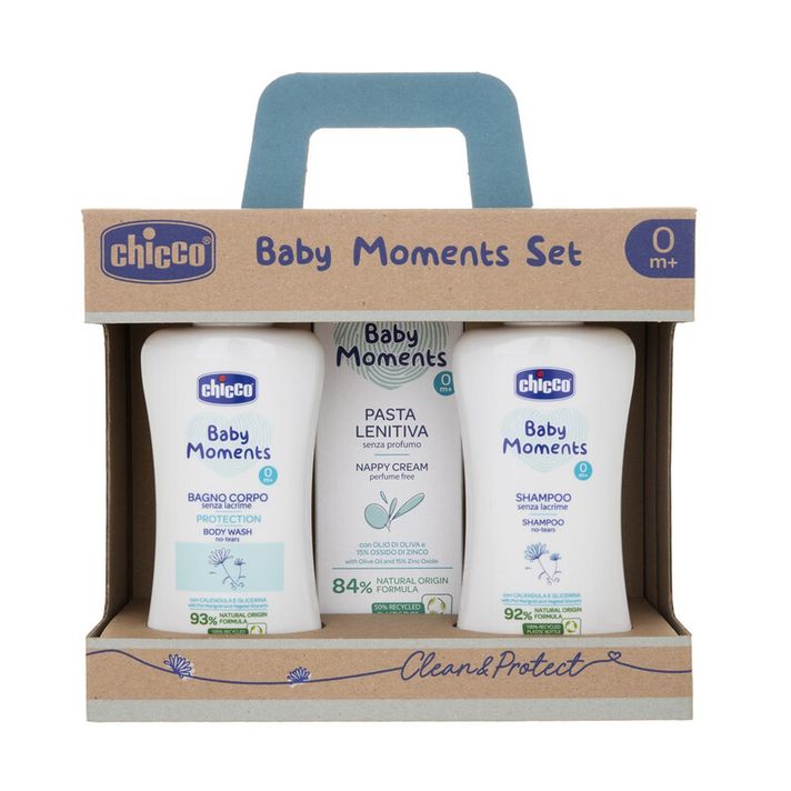 CHICCO - Set cadou de cosmetice Baby Moments 0m+ pentru bebeluși