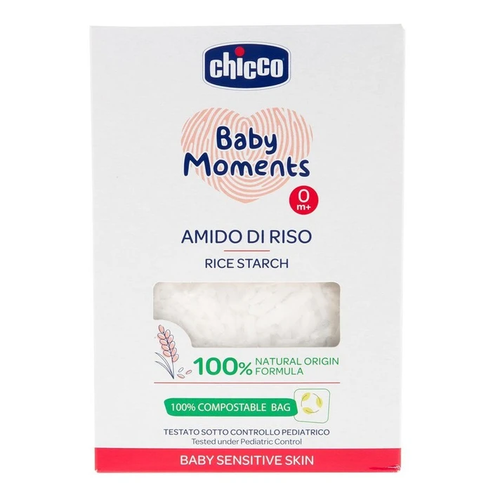 CHICCO - Amidon de orez pentru baie pentru copii Baby Moments Sensitive 100 % bio 250 g