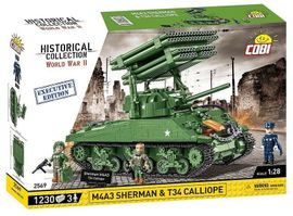 COBI - II WW M4A3 Sherman cu T34 Calliope, 1165 CP, 3 f, EDI?IE EXECUTIVE