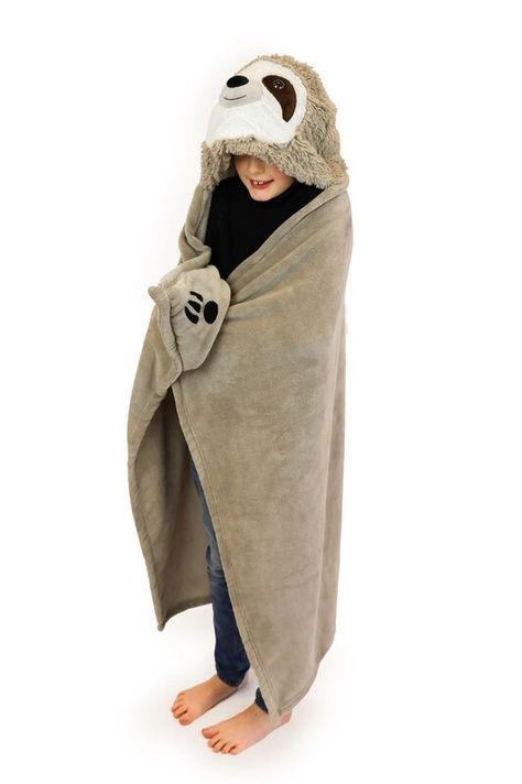 COZY NOXXIEZ - BL809 Lenesi - pătură caldă cu glugă cu un animal și buzunare pentru labe