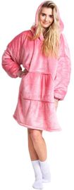 COZY NOXXIEZ - CH356 Roz - Pătură călduroasă cu glugă TV cu glugă pentru adolescenți și adulți