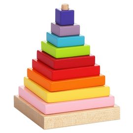 CUBIKA - 13357 Piramida de culori - puzzle din lemn 9 piese