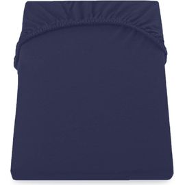 DECOKING - Lenjerie de pat / cearșaf, Amber 180-200/200cm, albastru inchis