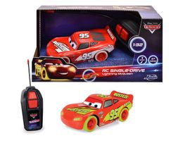 DICKIE - RC Cars Lightning McQueen single drive glow racers 1:32