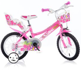 DINO BIKES - Bicicletă pentru copii 14" Bikes 146R  - roz