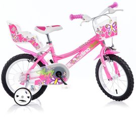 DINO BIKES - Bicicletă pentru copii 16" Bikes 166R - roz