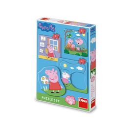 DINO - Peppa Pig - Familia 3-5 Baby Puzzle Set