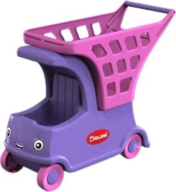 DOLONI - Mașină pentru copii cu coș roz