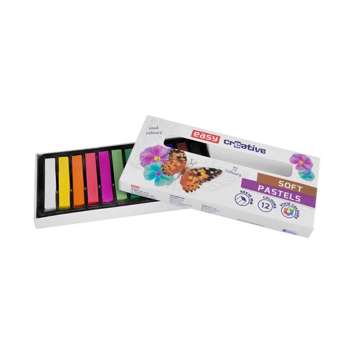 EASY - Creioane colorate uscate - 12 culori
