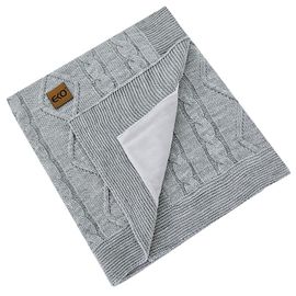 EKO - Pătură din cașmir cu căptușeală cu velur Grey 100x80 cm