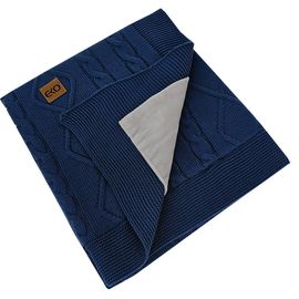 EKO - Pătură din cașmir cu căptușeală cu velur Jeans 100x80 cm