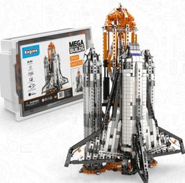 ENGINO - MEGA BUILDS: rachetă Challenger (într-o cuvă de plastic cu aplicație de instrucțiuni 3D)