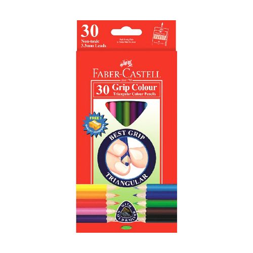 FABER CASTELL - Creioane colorate Grip Crayons 30 culori