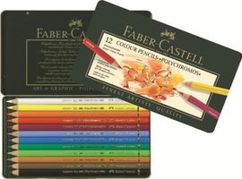 FABER CASTELL - Set de creioane colorate Polychromos 12 buc. - foaie