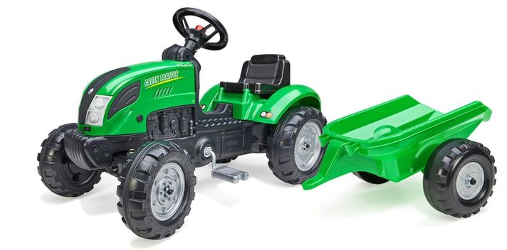 FALK - Tractor verde cu cărucior