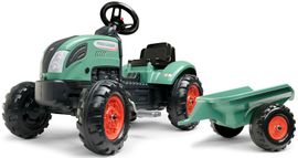 FALK - Tractor cu pedală FARM LANDER 2054L cu remorcă - verde