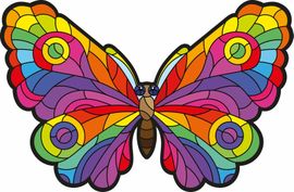 FAR FAR LAND - Set puzzle din lemn Butterfly