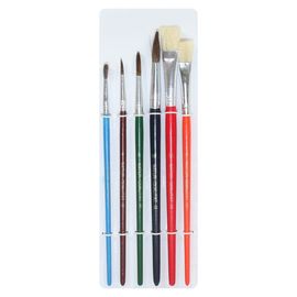 FOSKA - Set de pensule 6 buc, rotunde + plate Color /2,4,6,10 + 8,12/
