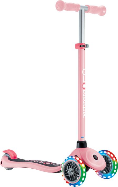 GLOBBER - Trotineta cu trei roți pentru copii - Primo Lights V2 - Roți Luminoase - Roz pastel