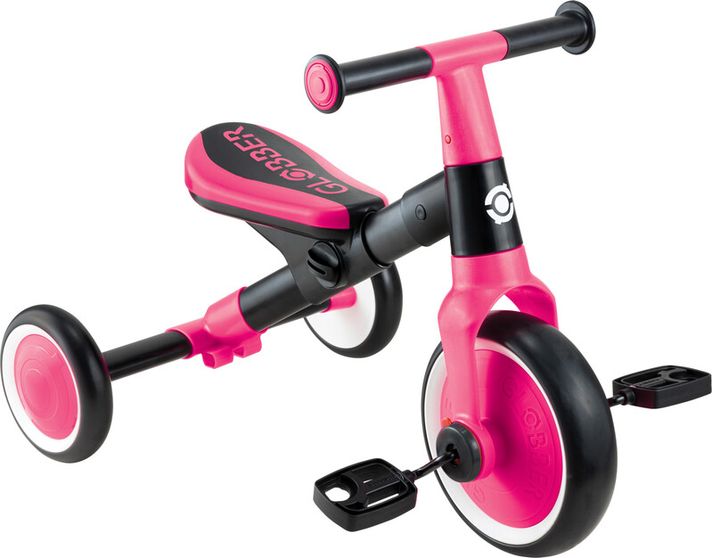 GLOBBER - Balancer pentru copii cu trei roți - Learning Trike - Fuchsia Pink