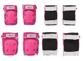 GLOBBER - Set de protectoare Toddler pentru juniori XXS - flori roz