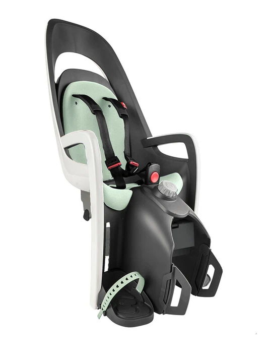 HAMAX - Scaun pentru bicicletă cu scaun înclinabil Caress cu adaptor, Grey/White/Mint