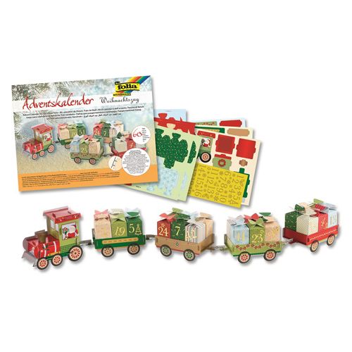 HEIDA - Calendarul de advent tren de Crăciun, set de 60 de bucăți