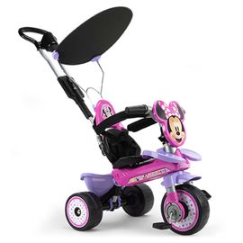 INJUSA - 32401 Tricicleta cu pedale pentru copii cu bară de ghidare MINNIE