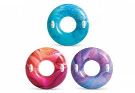 INTEX - Cerc cu manere gonflabile curcubeu dia. 114cm 3 culori de la 9 ani intr-o cutie