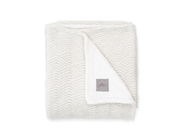 JOLLEIN - Pătură tricotată / fleece 75x100 cm River Knit Cream White