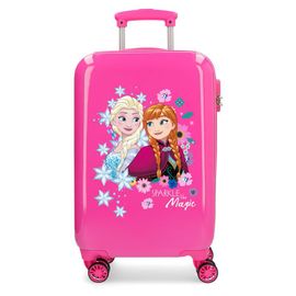 JOUMMA BAGS - Valiză de voiaj ABS de lux pentru copii DISNEY FROZEN Sparkle Pink, 55x38x20cm, 34L, 2421431