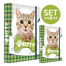 JUNIOR - Cutie pentru caiet SET A4 + A5 Jumbo Kitty