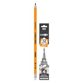 JUNIOR - Creion grafit/hexagonal cu gumă de șters nr. 2/HB