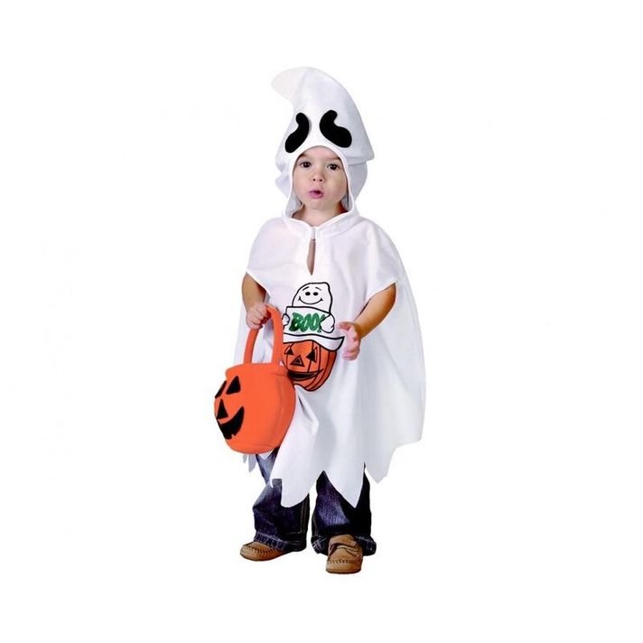 JUNIOR - Costum pentru copii Little Ghost (costum, sac de dovleac) mărimea 92/104 cm