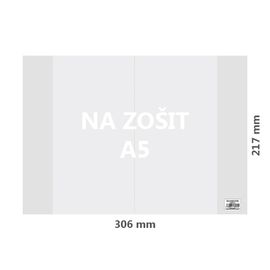 JUNIOR - Husă pentru caiet A5 PVC 306x217 mm, groasă/transparentă, 10 buc.