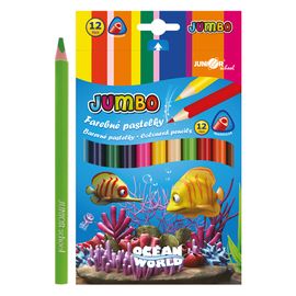 JUNIOR - Ocean World Trifold JUMBO Crayons JUMBO 12 buc.