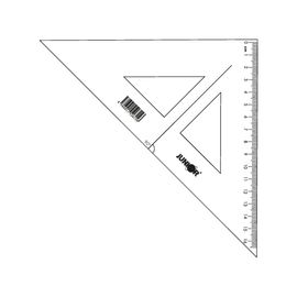 JUNIOR - Riglă triunghiulară 16 cm, transparentă, în vrac