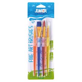 JUNIOR-ST - Set de pensule Rainbow rotunde/plate, 4 buc.